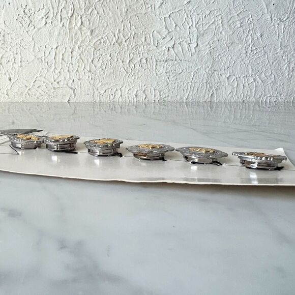 Nony Southwest Button Covers 6 Silver/Gold Tone Cactus-Thunderbird-Arrowhead - Picture 9 of 10